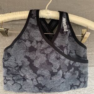 Gymshark Adapt Camo Seamless Sports Bra Women's XS Crisscross Back Athletic